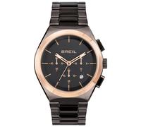 Breil Bend Herren Armbanduhr mit Armband aus Edelstahl in der Farbe: Schwarz, Gehäusedurchmesser: 43 mm, TW1907