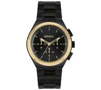 Breil Uhr Herren Bend Ziffernblatt SCHWARZ Bewegung Chrono Quartz e Bracelet Farbiger Stahl SCHWARZ TW1970