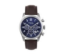 Breil Herren Chronograph Classic Elegance mit Armband aus Leder, Wasserdichtigkeit: 5 Bar, Gehäusedurchmesser: 42 mm, EW0662