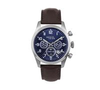 Breil Herren Chronograph Classic Elegance mit Armband aus Leder, Wasserdichtigkeit: 5 Bar, Gehäusedurchmesser: 42 mm, EW0662
