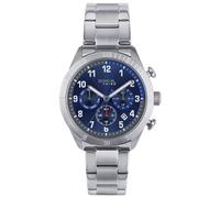 Breil Uhr Herren Mate Ziffernblatt BI-Farbe BLAU Bewegung Multifunktion Quartz e Bracelet Stahl Silber EW0593