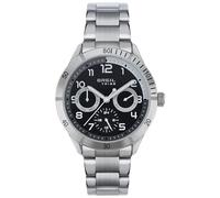 Breil Mate Herren Multifunktionsuhr mit Armband aus Stahl, in der Farbe: Silber/Schwarz, Gehäusedurchmesser: 37 mm, EW0617