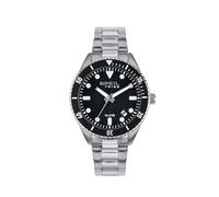 Beil Men's Watch Overhand Blue Blue Blue Dial Bewegung nur Zeit - 3 Quarz und Armband Silberstahl EW0717