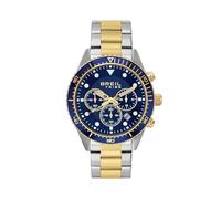 Breil Uhr Herren SAIL Ziffernblatt BLAU Bewegung Chrono Quartz e Bracelet Stahl Silber, Gold EW0744