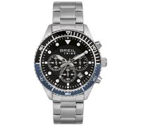 Breil Uhr Herren SAIL Ziffernblatt SCHWARZ Bewegung Chrono Quartz e Bracelet Stahl Silber EW0583