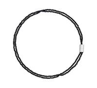 Breil women's black crystal necklace 316L steel Magnetic System collection TJ3686.