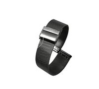 Breite 20mm 22mm Uhrenarmband Passend for Casio Small Square MTP-M300 M300D M305 MTP-1375 1374 Metall Edelstahl Milan Mesh Atmungsaktives Uhrenarmband und Werkzeug(C mesh Black,Width 20mm)