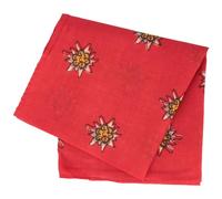 Breiter Edelweiß Trachtentuch Nickituch Trachten-Nickituch Schal Tuch aus 100% Baumwolle 50 x 50 cm Hochrot