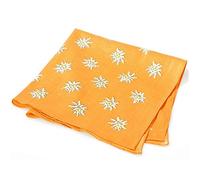 Breiter Edelweiß Trachtentuch Nickituch Trachten-Nickituch Schal Tuch aus 100% Baumwolle 50 x 50 cm - Orange