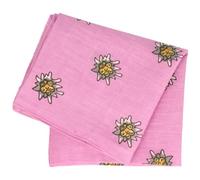 Breiter Edelweiß Trachtentuch Nickituch Trachten-Nickituch Schal Tuch aus 100% Baumwolle 50 x 50 cm Flieder