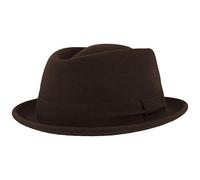 Breiter Rollbarer Filzhut Diamond Wollhut Größenverstellbar wasserabweisend Hut knautschbar Schwarz S