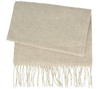 Breiter Schal aus 100% Cashmink für Damen Herren 180 x 30 cm Fransen super weich bequem Grau