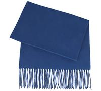 Breiter Schal aus 100% Cashmink für Damen Herren 180 x 30 cm mit Fransen weich bequem