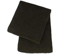 Breiter Schal Herren, Strickschal aus Wolle (Merino), 20 cm 180 cm Länge Oliv
