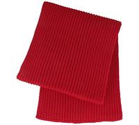 Breiter Schal Herren, Strickschal aus Wolle (Merino), 20 cm 180 cm Länge Rot