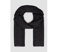Breiter Schal mit umlaufenden Fransen und Pailletten-Details ONESIZE schwarz 2173357.9999.ONESIZE