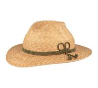 Breiter Trachten-Strohhut Sommerhut Trachtenhut - Werdenfelser - 100% Stroh Hut mit 3-Fach Kordel - Natur M