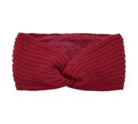 Breites, mit Fleece gefüttertes, gestricktes Stirnband for Damen, solides warmes Haarband, elastisches Sport-Yoga-Kopfbedeckungs-Haar-Accessoire(Wine red)
