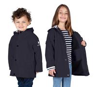 Breizh Ocean - Gewachste Unisex Kinder Regenmantel ARTIC KID, Mit Kapuze, Regenschutz, innen Fleece - 1 Jahr bis 14 Jahre