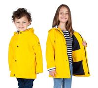 Breizh Ocean - Gewachste Unisex Kinder Regenmantel ARTIC KID, Mit Kapuze, Regenschutz, innen Fleece - 1 Jahr bis 14 Jahre