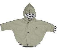 Breizh Ocean - MORLAIX - Unisex Baby, Kleinkind Regenmantel mit Reißverschluss, Wasserdicht, mit Kapuze, gestreiftes Innenfutter - 6 bis 24 Monate
