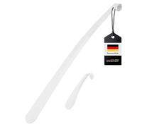 bremermann Schuhlöffel, Schuhanzieher 2er Set, 16 und 58 cm, aus Metall gefertigt, weiß lackiert