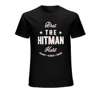 Bret The Hitman Hart Vintage Fight Typ T-Shirt Lustiges Baumwoll-T-Shirt Geschenk Men's Black Black M
