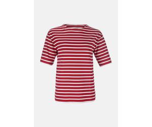 Bretonisches Fischerhemd Damen Kurzarm - rot/weissgestreift rot 46