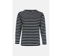 Bretonisches Fischerhemd Damen Langarm - Streifenshirt - blau/ecrugestreift blau 42