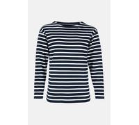 Bretonisches Fischerhemd Damen Langarm - Streifenshirt - blau/weissgestreift blau 36