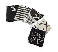 Brexiamin 5er-Pack Unterhosen für Damen, Teenager, Rosa, Baumwolle, japanisches Kawaii, Anime, Lolita, Unterwäsche, Bikini-Höschen, Set, Schwarz, M