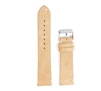 Breyhda Handgefertigtes Uhrenarmband aus Wildleder - 18 mm, 20 mm, 22 mm, weiches, bequemes Ersatzarmband,Khaki,20mm