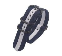 Breyhda Herren-Uhrenarmband aus Nylon, 18 mm, 20 mm, 22 mm, 24 mm - schwarze Ringschnalle, Uhrenarmbänder, Herrenuhrenzubehör,22mm