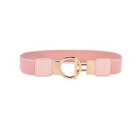 Breyhda Schmaler elastischer Damengürtel für Kleider, dekorative Gürtel mit goldener Schnalle, für Bekleidungszubehör,Rosa,85cm