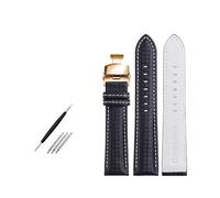 Breyhda Uhrenarmband aus Karbonfaser - 18-24 mm Ersatzband mit Schmetterlingsschließe,24mm