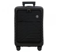 Brics BY Ulisse - 4-Rollen-Kabinentrolley mit Vortasche 55 cm erw. USB black