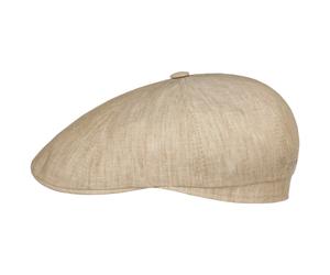 Bricksford 8 Panel Leinen Flatcap by Stetson beige 59 cm