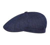 Bricksford 8 Panel Leinen Flatcap by Stetson denim 60 cm