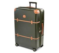 Bric's Bellagio 3.0 Spinner Trunk - Luxus-Hartschalengepäck mit großen Rädern, Teleskopgriff, Lederdetails - erweiterbarer Rollkoffer, Oliv/Blatt für Mich (Leaf It to Me), 30", Bellagio 3.0