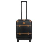 Brics Bellagio - 4-Rollen-Kabinentrolley mit Vortasche 55 cm erw. recycelt (black/tan)