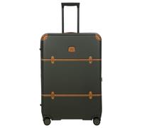 Bric's Bellagio 3.0 Spinner Trunk - Luxus-Hartschalengepäck mit großen Rädern, Teleskopgriff, Lederdetails - erweiterbarer Rollkoffer, Oliv/Blatt für Mich (Leaf It to Me), 30", Bellagio 3.0