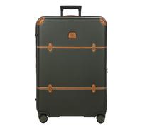Bric's Bellagio 3.0 Spinner Trunk - Luxus-Hartschalengepäck mit großen Rädern, Teleskopgriff, Lederdetails - erweiterbarer Rollkoffer, Oliv/Blatt für Mich (Leaf It to Me), 30", Bellagio 3.0