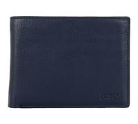 Bric's Bernina Horizontale Herren-Brieftasche aus Leder mit RFID-Schutz, Münzfach, Fach für Geldscheine und 16 Kartenfächer, Größe: 9,5 cm x 12,5 cm x 2,5 cm, Ozeanblau