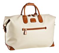 Bric's Holdall Firenze Collection, Reisetasche mit Schulterriemen und Schulterstütze für Koffer, Integriertes TSA-Vorhängeschloss, PVC, Größe: 43x28x19 cm, Creme