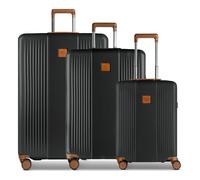 Bric's Ferrara 4 Rollen Kofferset 3-teilig mit Dehnfalte schwarz