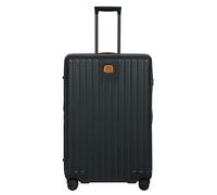 Bric's Hartschalen-Trolley Erweiterbar, Kollektion Capri, Mittelgroßer Koffer mit 4 Rollen, Leicht und Widerstandsfähig, USB-Anschluss, Integriertes TSA-Schloss, Maße: 53x78x31/35, Schwarz