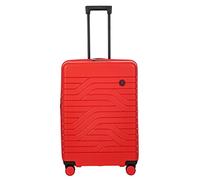 Bric's Hartschalen-Trolley Erweiterbar, Kollektion Ulisse B|Y, 4-Rollen-Koffer, Widerstandsfähig und Ultraleicht, USB-Anschluss, Integriertes TSA-Schloss, Maße: 49x71x28/32, Rot