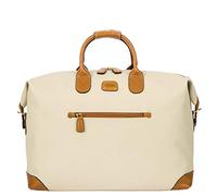 Bric's Holdall Firenze Collection, Reisetasche mit Schulterriemen und Schulterstütze für Koffer, Integriertes TSA-Vorhängeschloss, PVC, Größe: 43x28x19 cm, Creme
