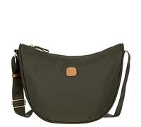 BRIC'S - Kleine Halbmondförmige Umhängetasche Aus Nylon, Olive, 33x26x9.5 cm