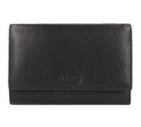 Bric's Marmolada Horizontales Damen-Portemonnaie aus Leder mit RFID-Schutz, Geldscheinfach, 12 Kartenfächer und Münzfach, Größe: 15 cm x 10 cm x 3,5 cm, Schwarz
